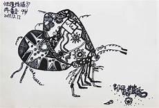 小鸟题材的线描艺术品作品